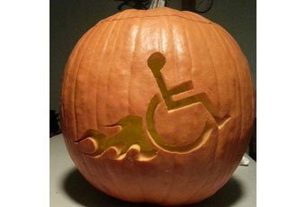 halloween wheelchair pumpkin