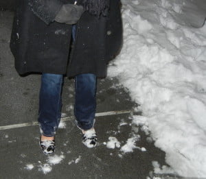 Snow on my toes